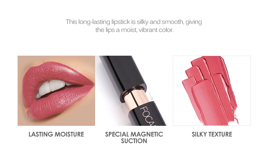 Помада focallure Гладкий увлажняющий крем продолжительного действия помада макияж красота леди Макияж Косметика