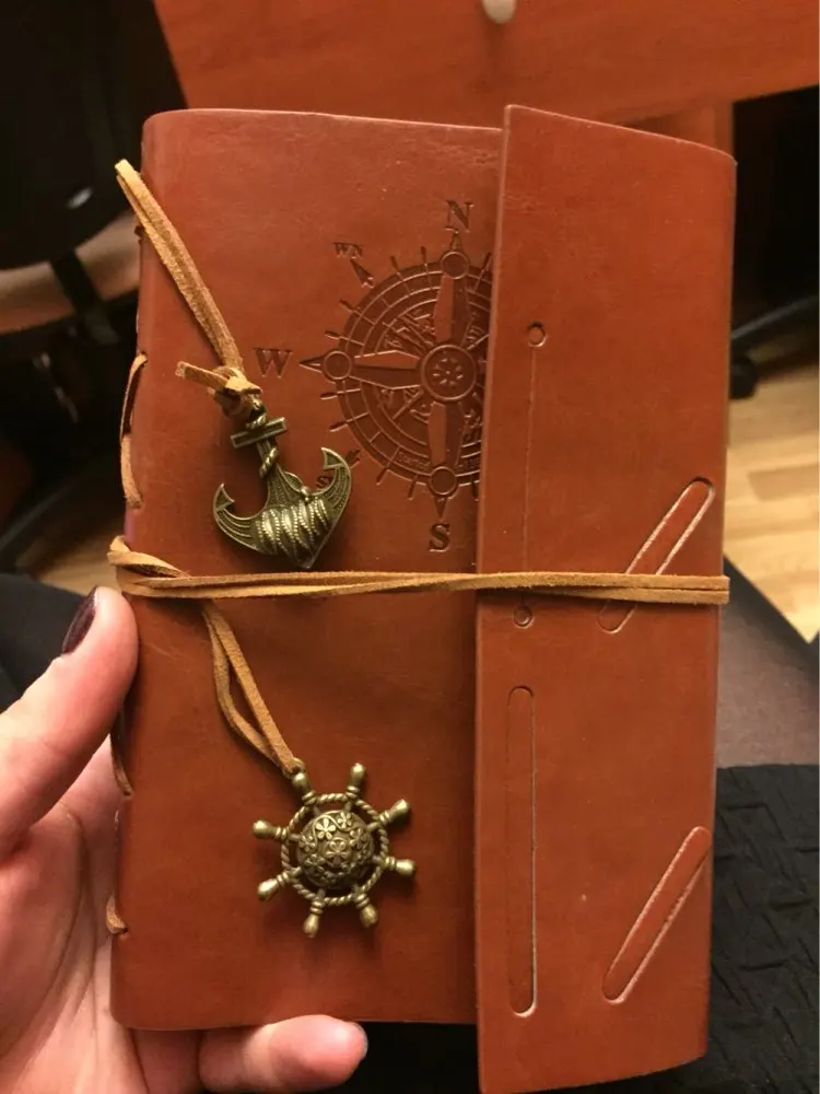 

Classical Spiral NoteBook Newest Diary Book Vintage Pirate Anchors PU Leather Notepad Replaceable Xmas Gift Traveler Journal