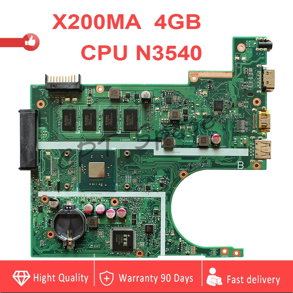N3540 X200MA материнская плата REV2.1 4 Гб Оперативная память для ASUS K200MA F200MA X200MA X200M материнская плата для ноутбука тестирование в целости