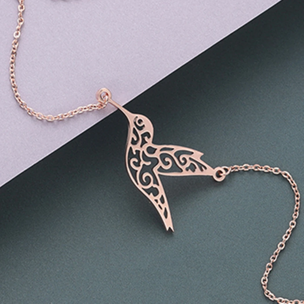 Ожерелье Kinitial с колибри для женщин ожерелья подвесками в виде милых американских