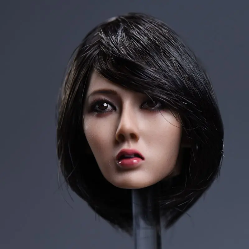 Коллекция 1/6 года азиатские красивые женские короткие черные волосы