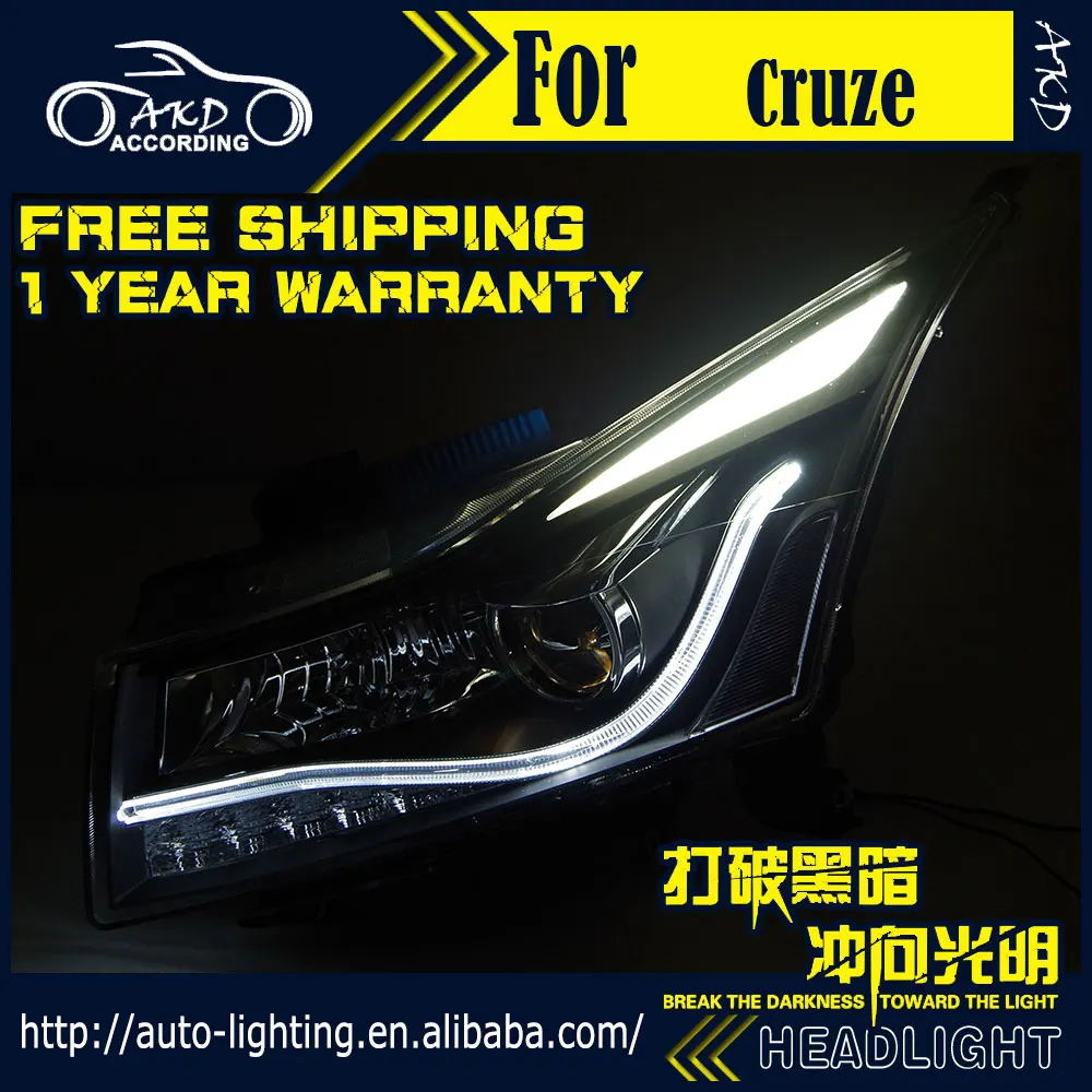 AKD автомобильный Стайлинг Головной фонарь для Chevrolet Cruze светодиодный фонарь 2009- Cruze светодиодные фары DRL D2H Hid сигнал поворота биксеноновый луч