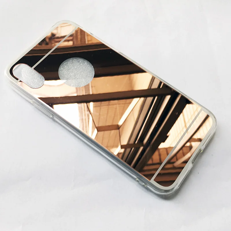 Роскошная зеркальная оправа из ТПУ чехол для iPhone 5 5S SE 6S plus мягкая задняя крышка
