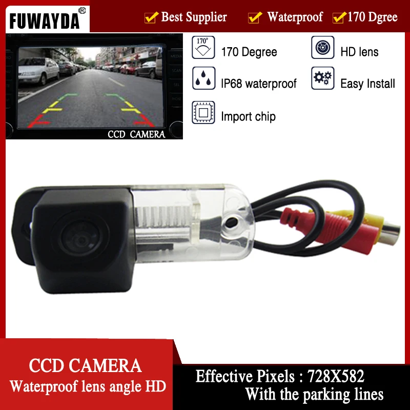 

FUWAYDA HD CCD Car Rearview Backup Reverse Camera for Mercedes Benz:C-Class W203 E-Class W211 CLS-Class 300 W219 R350 R500 ML350