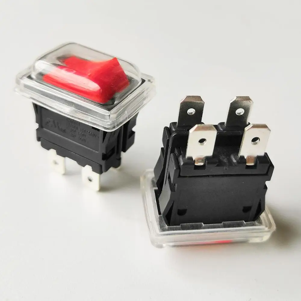 2pcs KEDU HY17-10 4 Pins Waterproof Push Button Switches ON-OFF Electric Tool Pushbutton Rocker Switch 125/250V 12/10A 1/2HP - купить по
