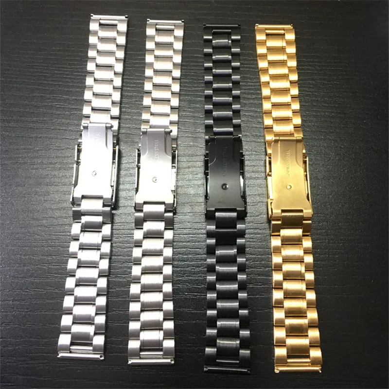 Stainless Steel Wristwatch Band For Men Women Watches Bands Straps 14mm 16mm 18mm 19mm 20mm 21mm 22mm 24mm 26mm Universal strap
