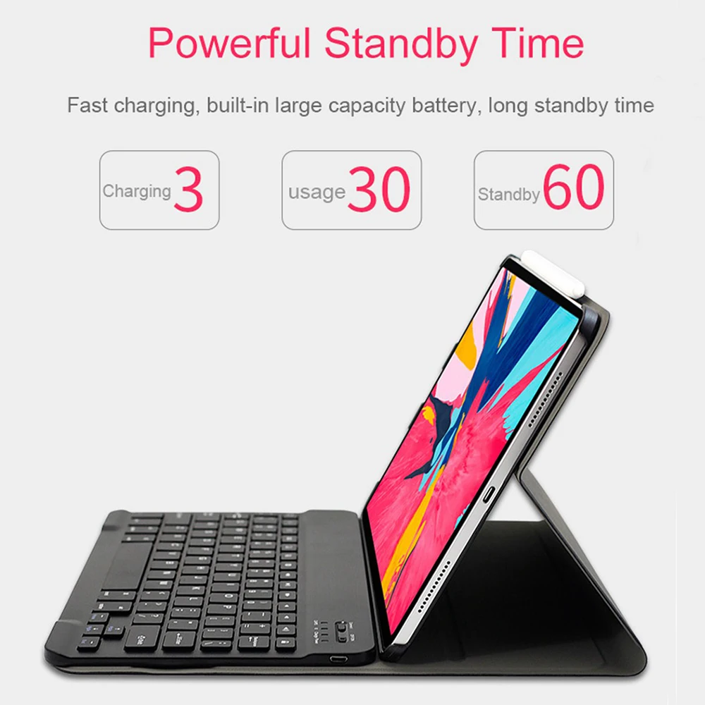 For iPad Mini 5 Case Keyboard Magnetic Adsorption Protector Cover Mini5 2019 Smart Sleep/Wake Wireless Bluetooth Cases | Компьютеры и