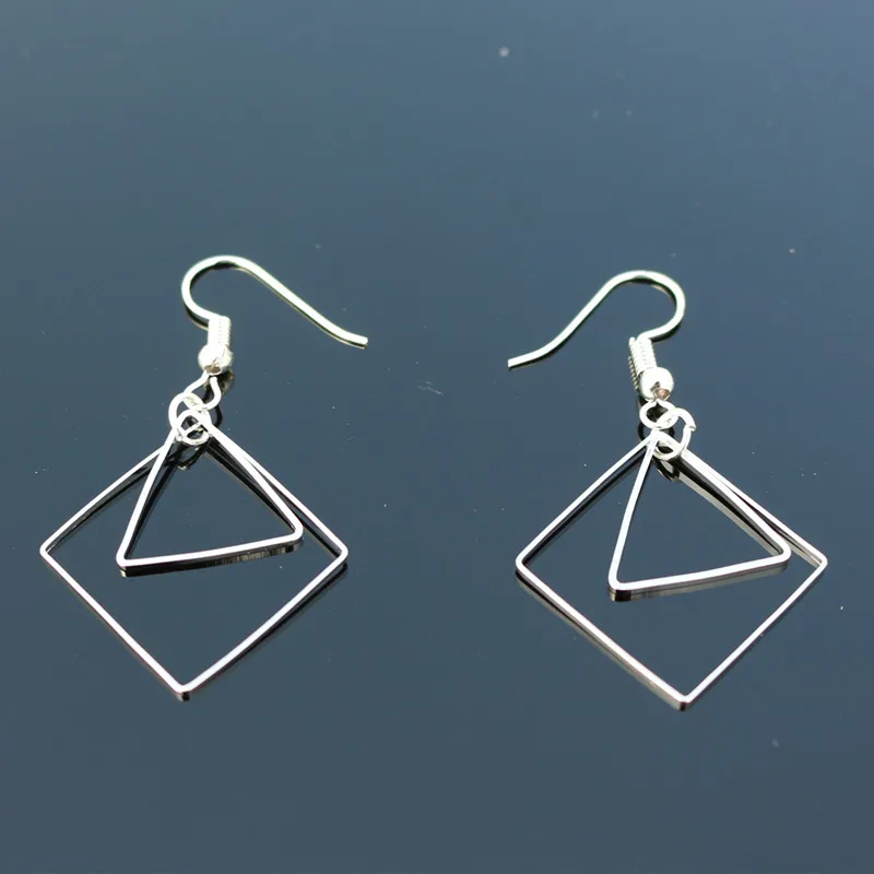 Женские Треугольные геометрические серьги подвески ES2016 модные с подвесками