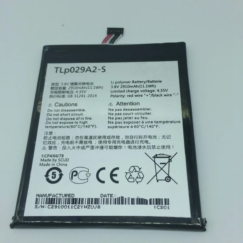 Аккумулятор 2910 мАч для Alcatel One Touch Idol 3 I806 TLp029AJ/TLp029A2/TLp029A2 S/TLp029A1 OneTouch Pop 5 &quotOT