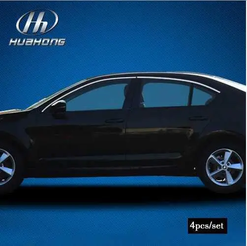 Vtear для Skoda Octavia A7 накладка на окно внешний хромированный Стайлинг из нержавеющей стали для автомобиля-Стайлинг украшения аксессуары - Цвет: 4pcs