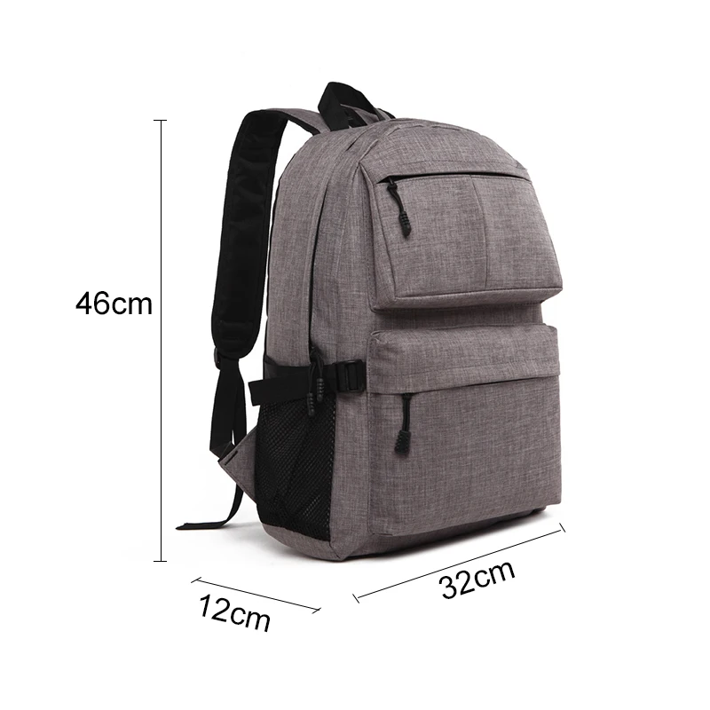 Рюкзак мужской с внешним разъемом микро USB и зарядным устройством|bags for college|men