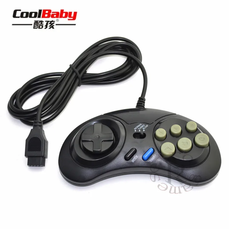 Классический проводной игровой контроллер для SEGA Genesis геймпад с 6 кнопками Mega Drive