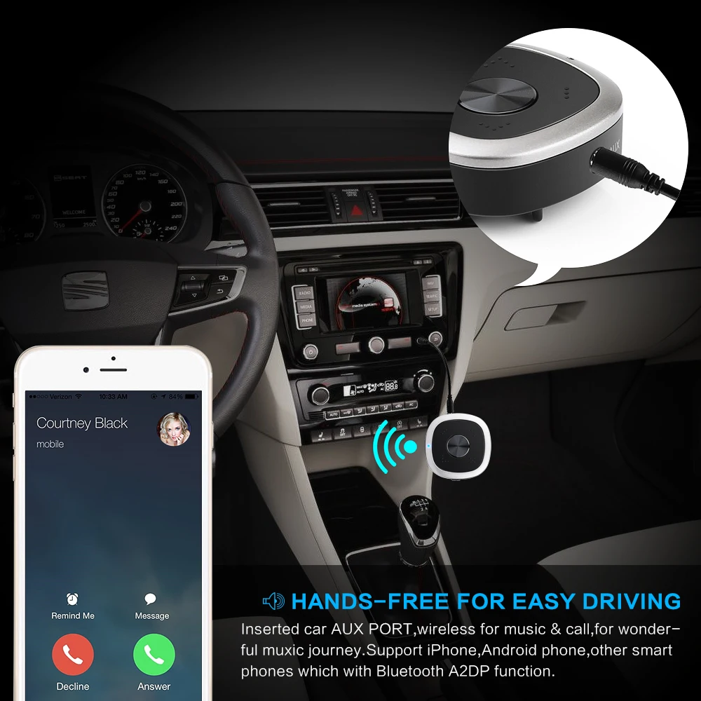 Bluetooth передатчик и приемник, мини беспроводной аудио адаптер с aptX низкой задержкой и двойной Bluetooth ссылка для дома стерео Sy