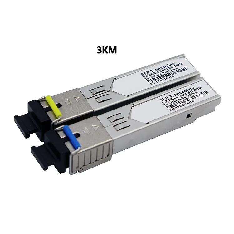 3KM SC 1 пара разъем SC 1,25 Гбит/с 3 км/20 км DDM BIDI Otdr оптический транceiver модуль 1310nm/1550nm WDM SFP модуль SC переключатель совместимый - Цвет: 3KM SC