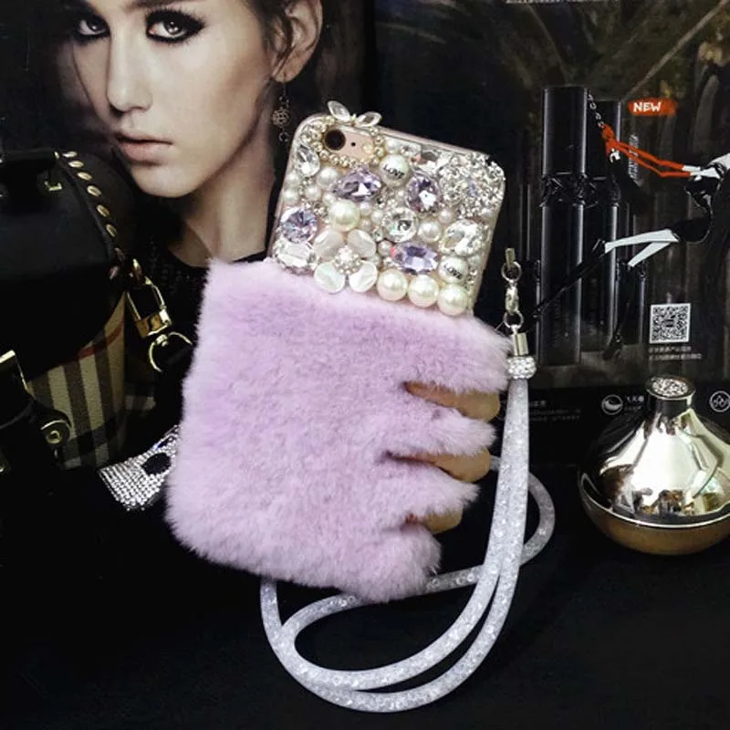 Real Rex Rabbit Hair Genuine Fur coque Case For Sony Xperia R1 plus Z ultra Z2 Z4 XZ1 Z3 Z1 Z5 Compact XZ premium Fundas capa |