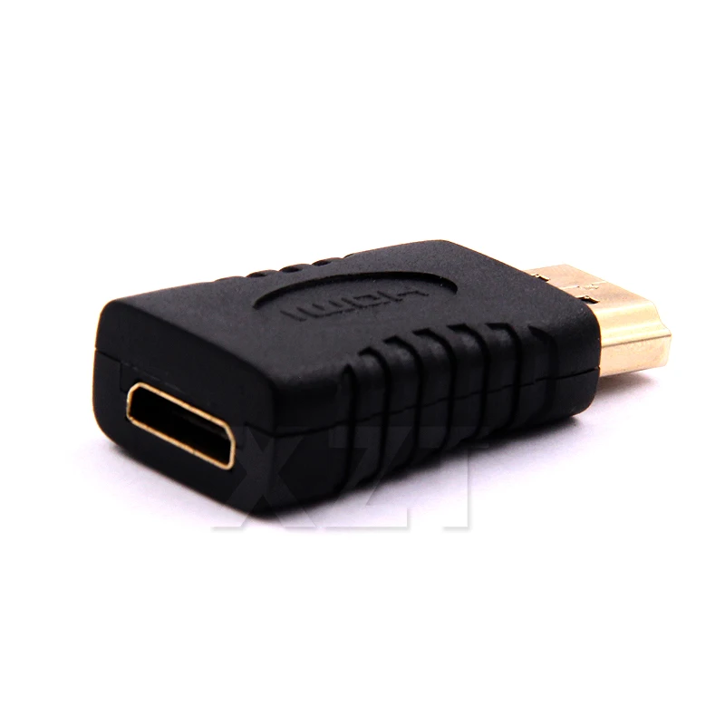 Позолоченный Hdmi к Mini адаптер конвертер Папа мама для HDTV Full 1080p HD видеокамера|hdmi