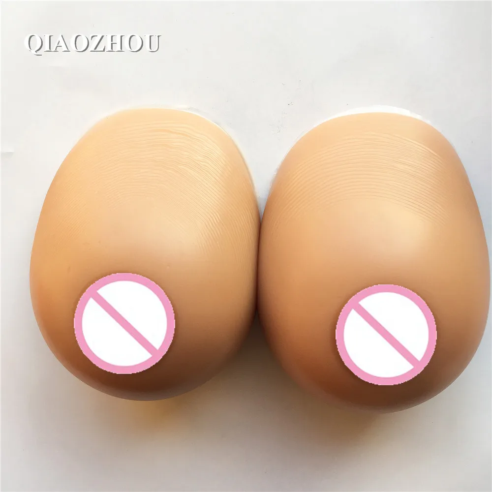 

800g tan skin artificial breasts realistic silicone fake breast form for man cosplay to female C cup