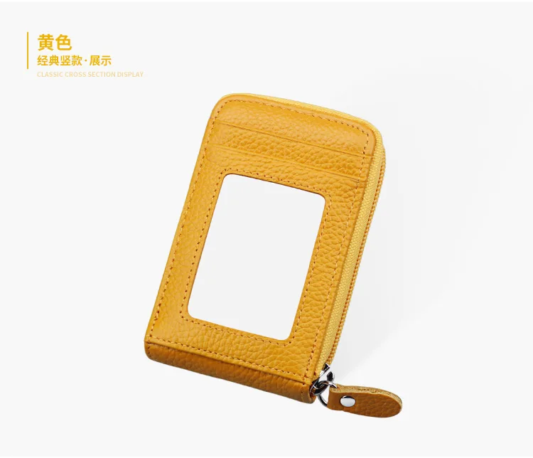 Модный кошелек из натуральной кожи для женщин Женский RFID крепление фиксатора кошельки дорожный с молнией Женский кошелек женский держатель карты