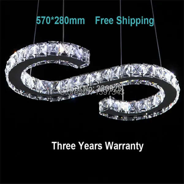 Современная роскошная дизайнерская светодиодная хрустальная люстра S образной