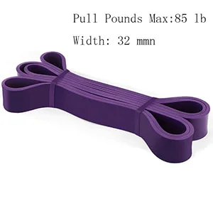 Rubber Resistance Bands 208cm Athletic Elastic Bands Loop Expander Fitness Power Training Workout CrossfitStrengthen Muscles - Цвет: Purple-85 lb