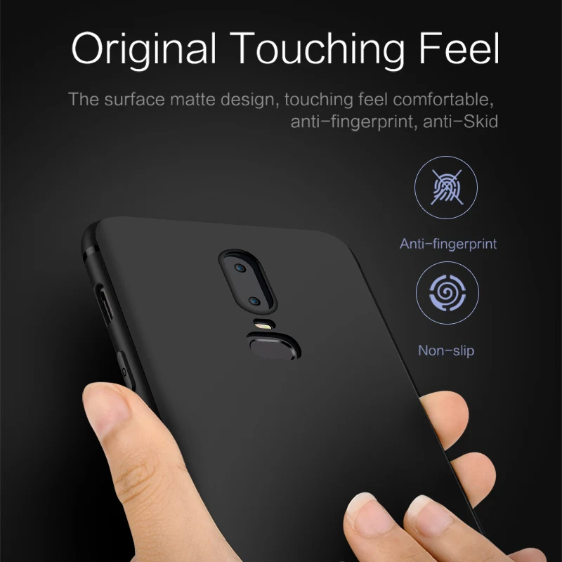 Coque Oneplus 6 Чехол силиконовый роскошный тонкий полная защита Матовый из ТПУ мягкий