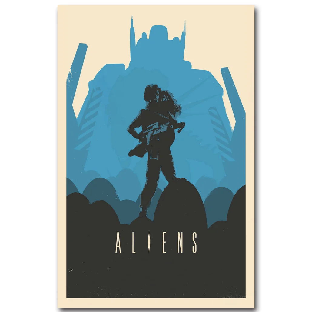 Alien Art Шелковый плакат с принтом 13x20 дюймов классика научная фантастика фильм