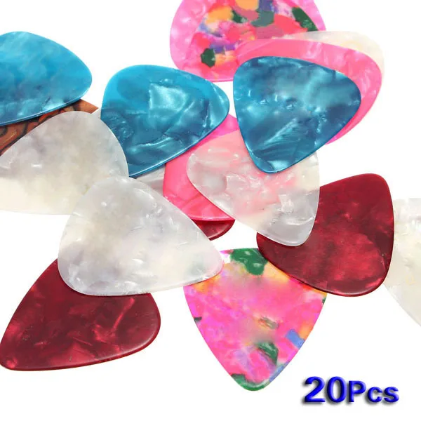 2 шт. (20 Электрический акустический бас целлулоидный медиатор Plectrums Marbled