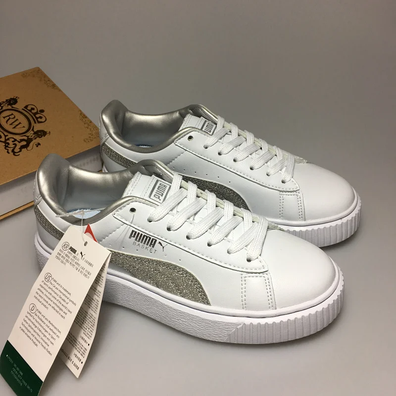 Бесплатная доставка Puma by Rihanna замшевые криперы Женская и мужская обувь дышащая