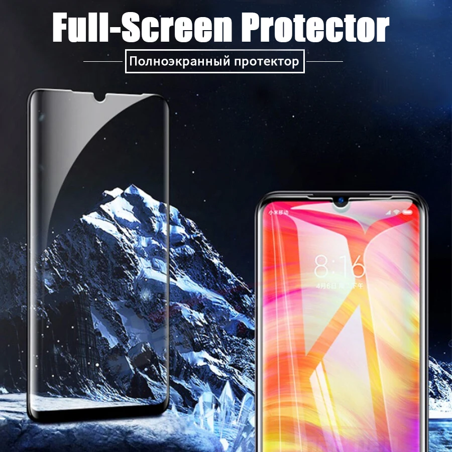 Защитное стекло закаленное 6D для Xiaomi Mi 9/8/SE/A2 Lite/Redmi Note 7/6/5 Pro/Pocophone F1|Защитные стёкла