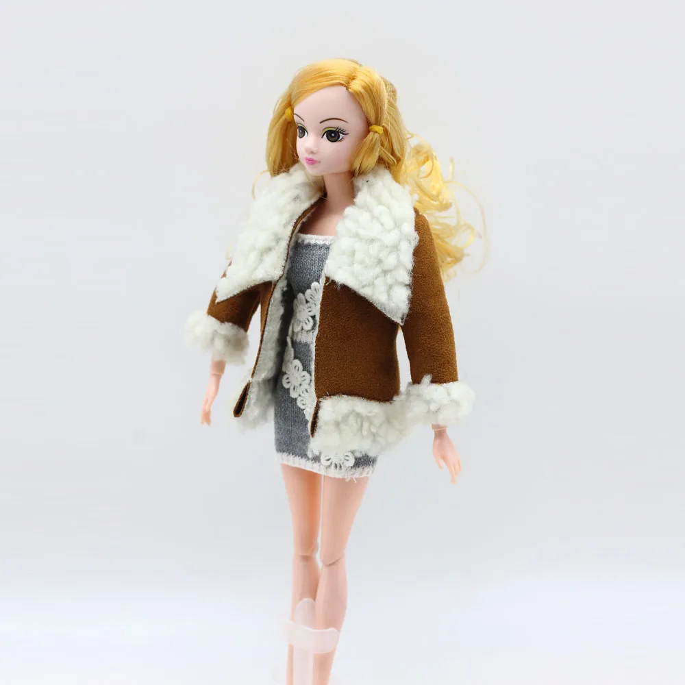 Кукольная одежда 1 шт. модное пальто зимняя с ремнем для 1/6 г. кукла BJD лучший