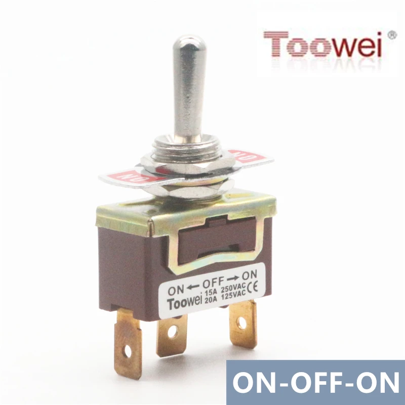 Toowei T701CT 3 контактный переключатель ВКЛ./ВЫКЛ. 15 А 250 В/20 125 в SP3T/сборное отверстие 12