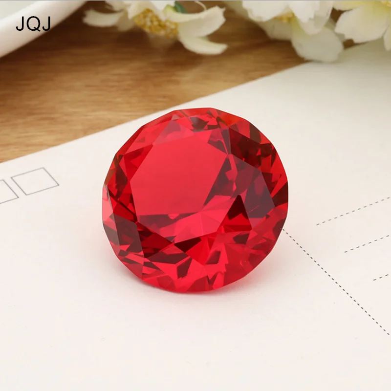 JQJ Кристалл стекло Diamond 3 см Ремесло Подарки пресс папье shimmer и блеск драгоценные