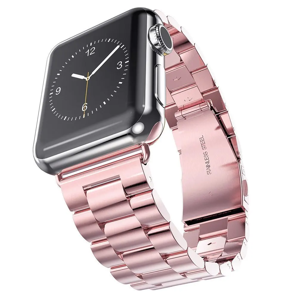 Stainless Steel strap For Apple Watch band 42mm 44mm Bracelet pulseira for iwatch series 5 4 3 2 black gold pink 38mm 40mm | Наручные