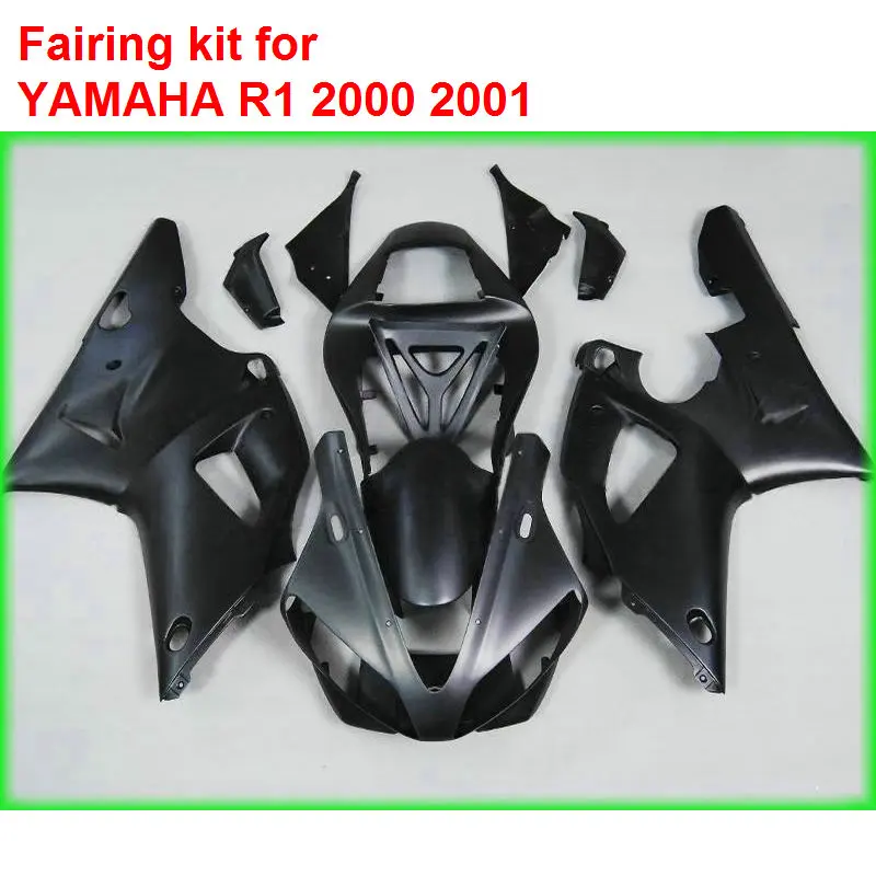 

АБС-пластик Обтекатели для Yamaha R1 2000 2001 матовый черный мотоциклетный вставной обтекатель комплект YZF R1 00 01 MM139