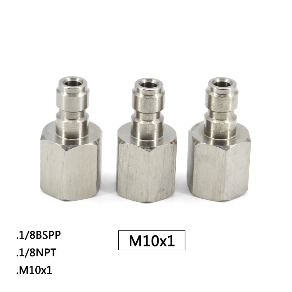 PCP ВВС Пейнтбольного ружья Quick гнездовой разъем M10x1 1/8BSPP 1/8NPT 8 мм Нержавеющая сталь