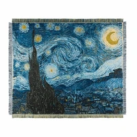 travel cover blanket household knitted blanket starry night star tapestry decoration sofa blanket chunky blanket