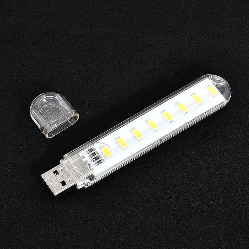 1 шт. камер Мгновенной Печати Mini 8 светодиодный s лампа USB 5V светодиодный Ночной светильник Настольная лампа для чтения книг, лампа для кемпинга детских подарков для мобильного Зарядное устройство ноутбуки