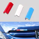 Барбекю @ FUKA 9 шт. ABS пластик Передняя решетка для автомобиля Гриль Крышка отделка Французский флаг цвет для Peugeot 301 4008 308 408 декоративные