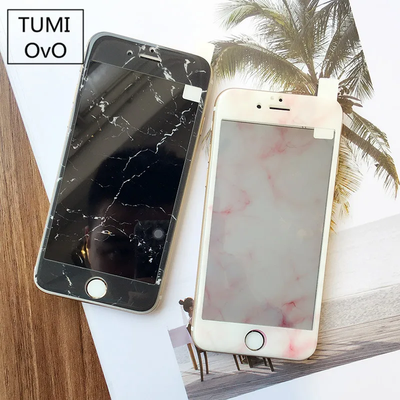 Крутая мраморная Защитная пленка для экрана из закаленного стекла iPhone 8 Plus 6 6s 7