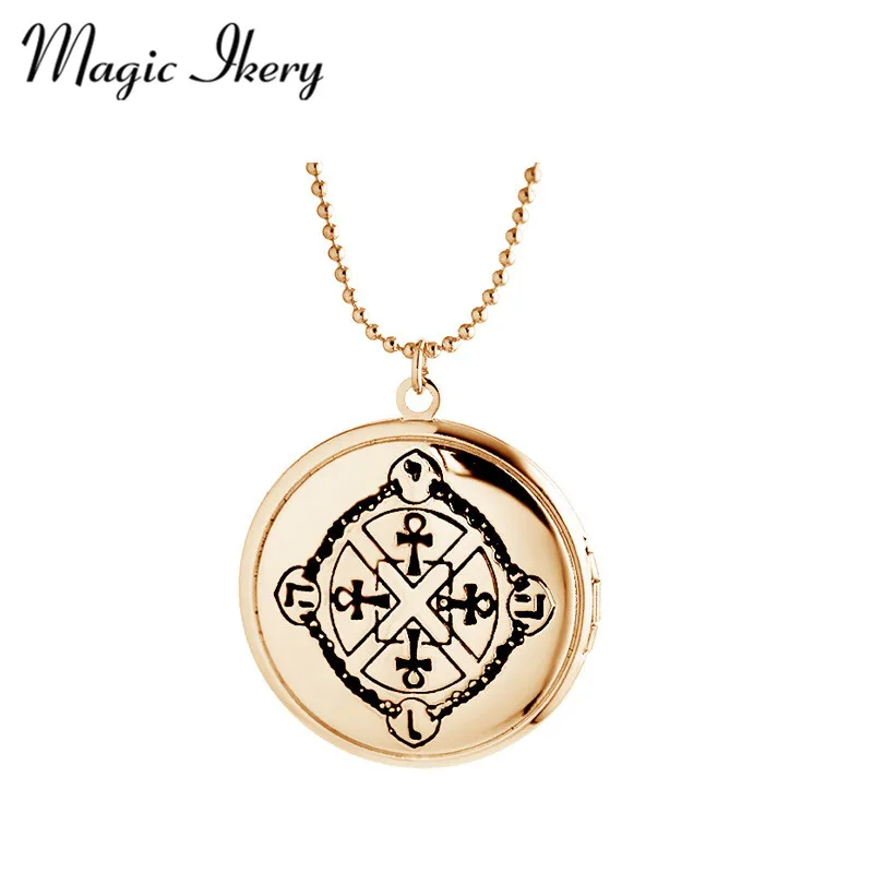 Волшебная Ikery круглая фотопамять плавающий медальон крест ожерелье аромат