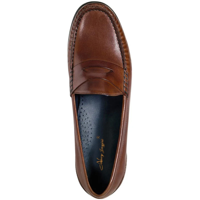 Роскошные 2021 коричневые Модные осенние лоферы из натуральной кожи женская обувь