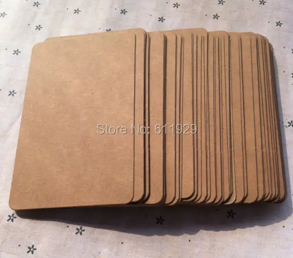 

Free shipping 6x10cm,100 pcs a lot 350 gsm blank kraft paper cardDIY bookmark/message card/gift decorated card/word card/labels