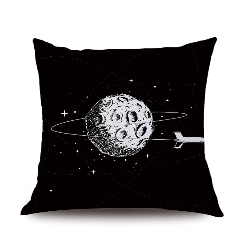 Наволочка персиковый кожа вельвет космический объятия солнечной системы