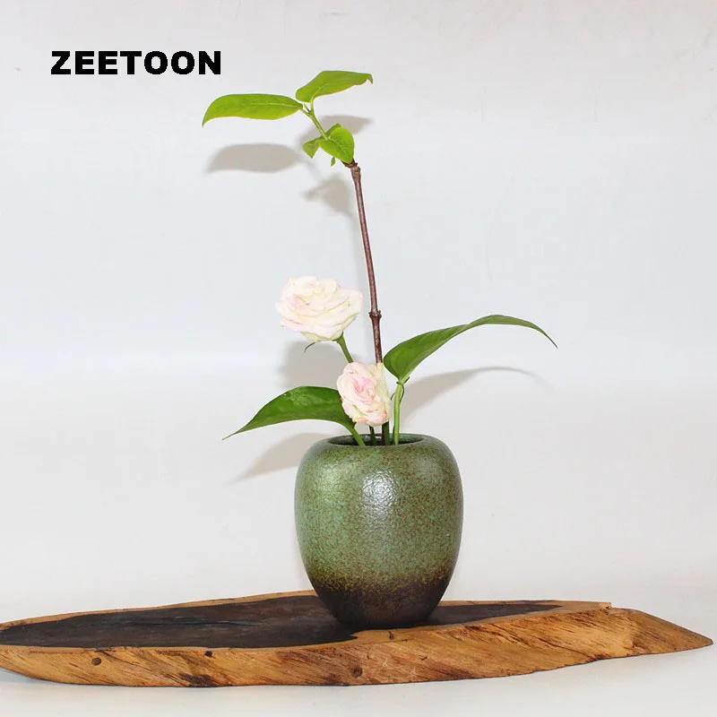 Zen керамический контейнер для мелких цветов японская керамическая ваза Ikebana