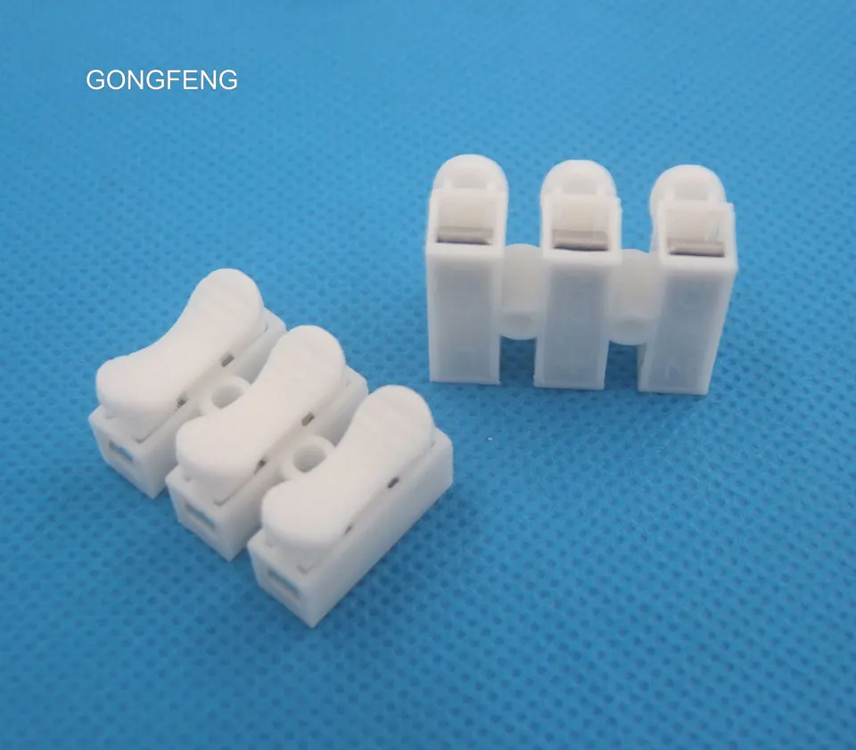 Specia оптовая продажа 500 шт. новые быстроразъемные обжимные клеммы 3 нажимных типа