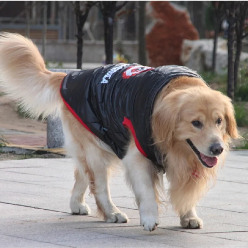 Большие размеры пуховики и парки для больших собак зимняя теплая одежда пальто