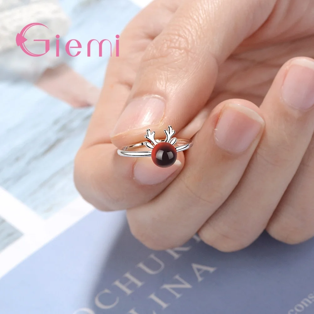 Женское кольцо с красным гранатом регулируемое рогами | Украшения и аксессуары