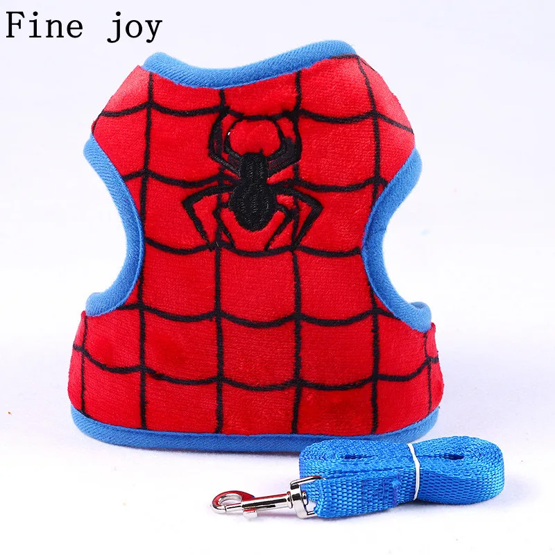 

fine joy 1pcs Dog Leads Leashes Nylon Striped Cartoon Dog Pet Leash Lead Harness Collar Lead for Small Puppy Cat Daily Walking