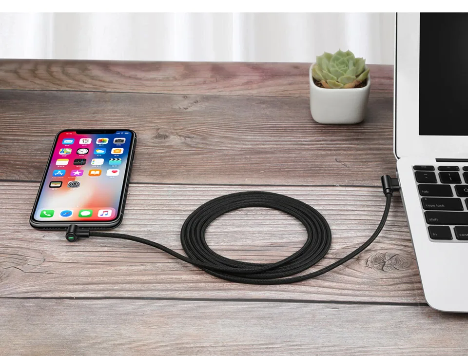 90 градусов usb кабель для iphone Mcdodo Быстрая зарядка светодиодный Синхронизация данных для iphone X 8 7 6 5 6s Plus iphone кабель зарядное устройство адаптер шнур