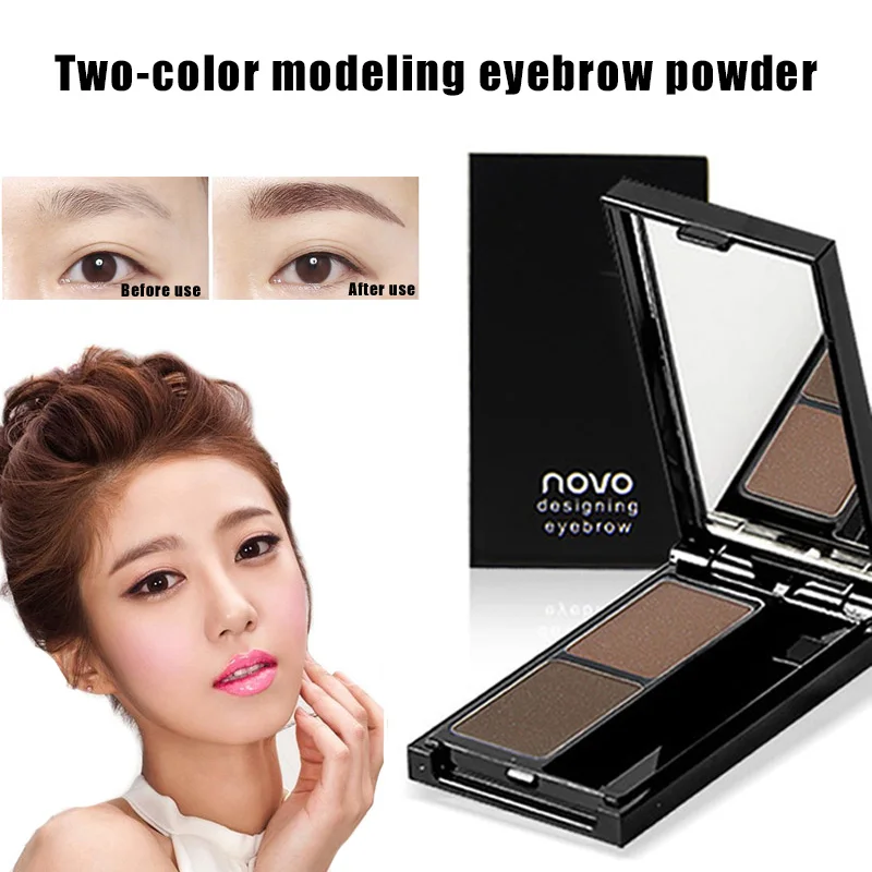 Совершенно новый двойной цвет пудра для бровей водонепроницаемый устойчивый к